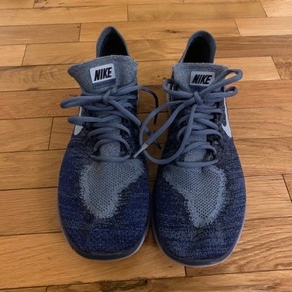 Nike Other - Nike Free RN Flyknit 2017 Men's Running Shoes Blue Size 10